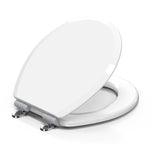 Topseat Pro Wood Toilet Seat, Round, White