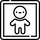 A minimalist black line icon of a person inside a rounded square, used as a generic placeholder graphic.