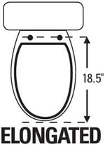 Elongated bamboo toilet seat dimensions, 18.5-inch length