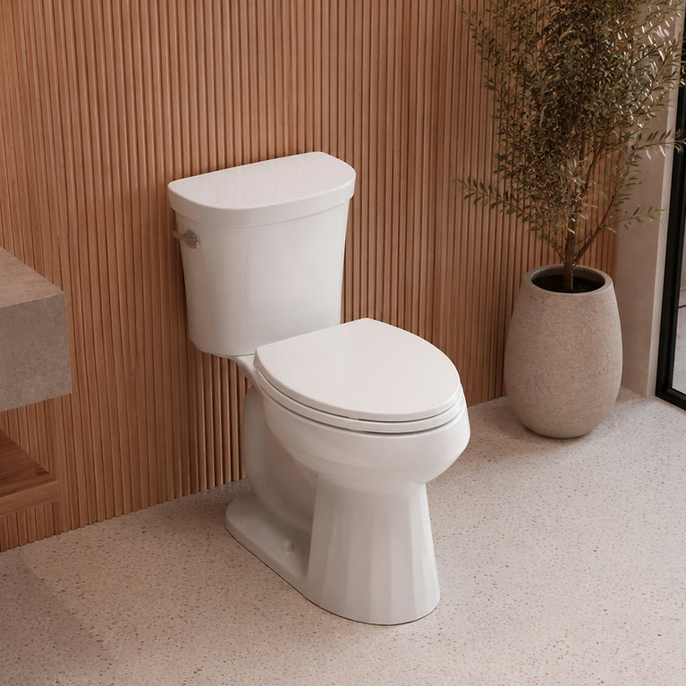 Topseat toilet seat installed in a modern minimalist bathroom lifestyle setting for the buying guide home banner